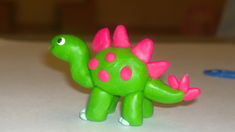 Динозавр из пластилина 6