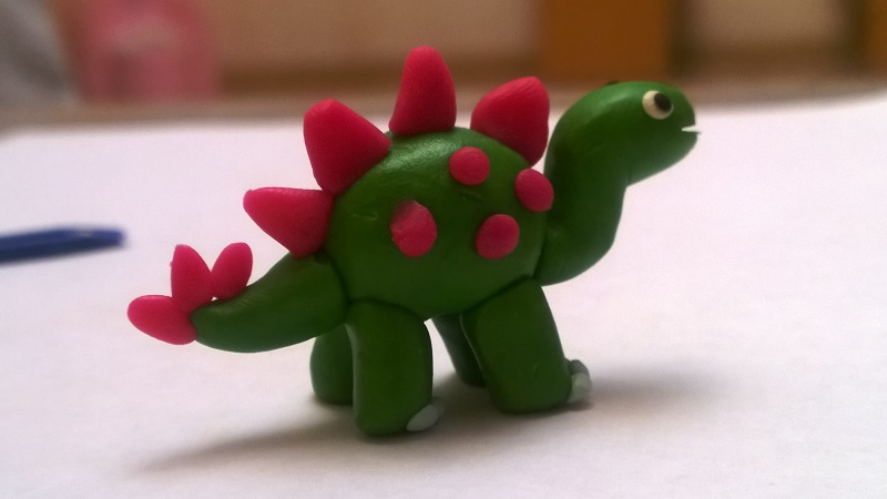 Динозавр из пластилина 7