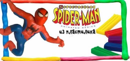 spider-man из пластилина 1