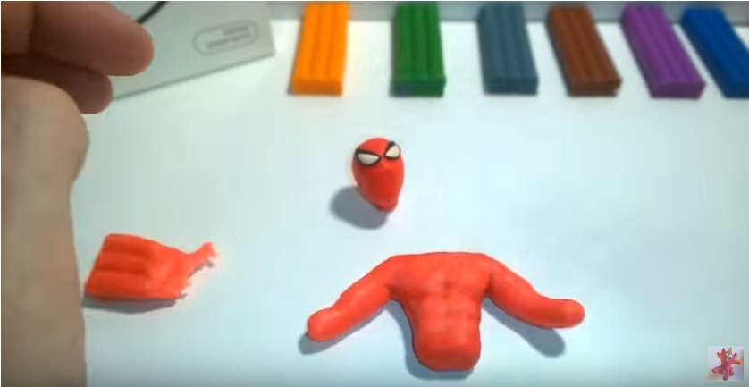 spider-man из пластилина 11